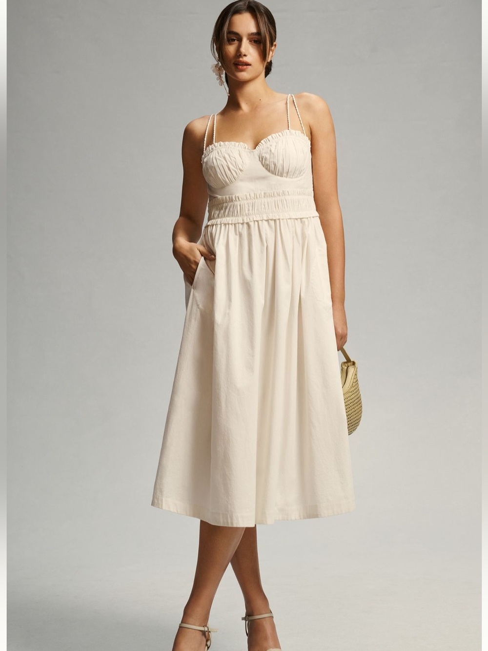 By Anthropologie Corset Midi Dress